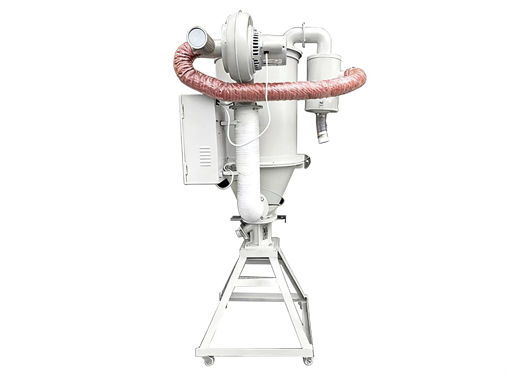 Drying machine with hot air re